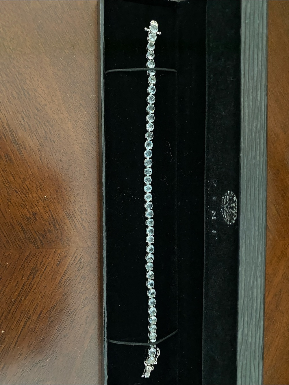 Aquamarine Tennis Bracelet in 925 Silver - Women Jewelry